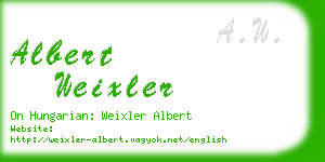 albert weixler business card